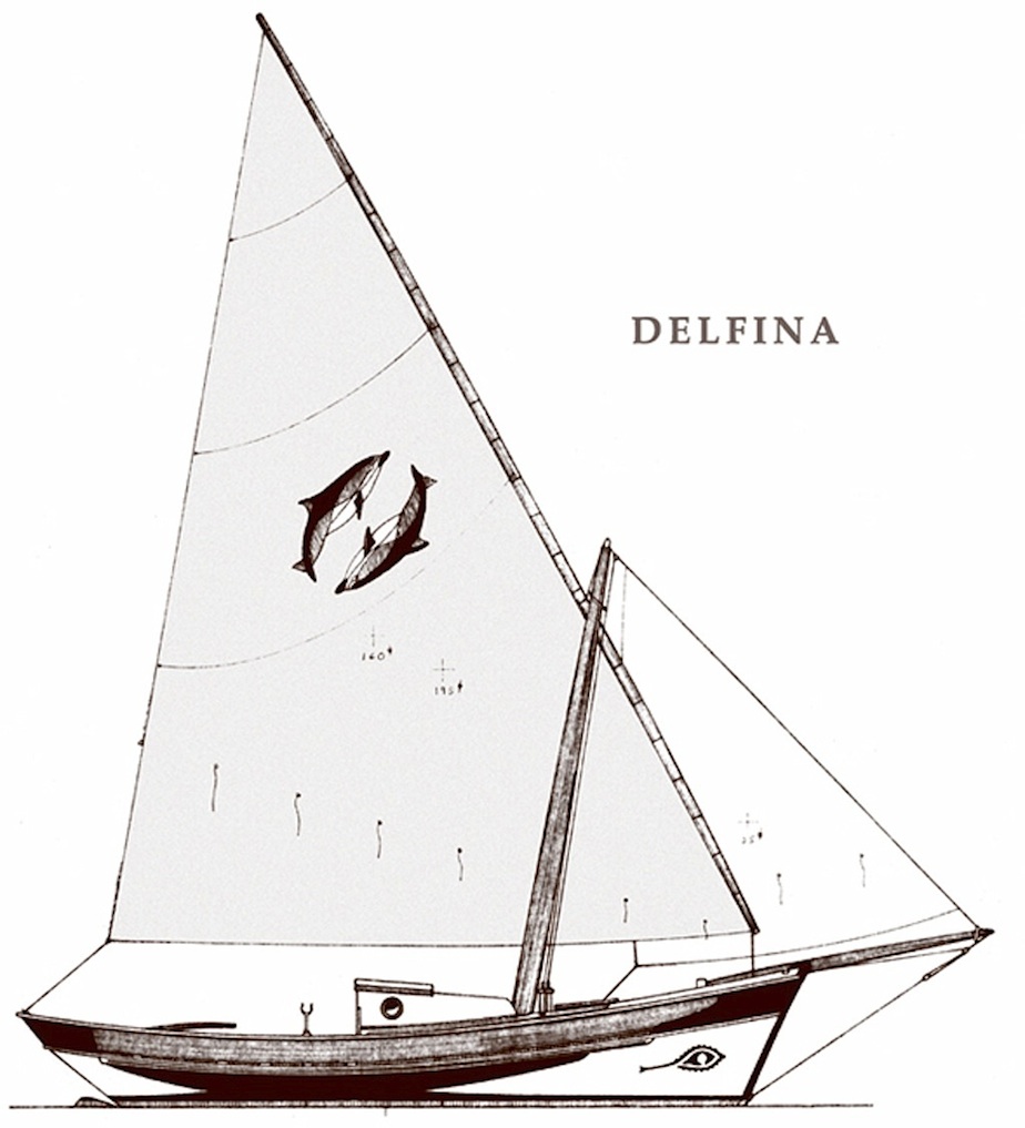 Delfina Sail Plan Sepia